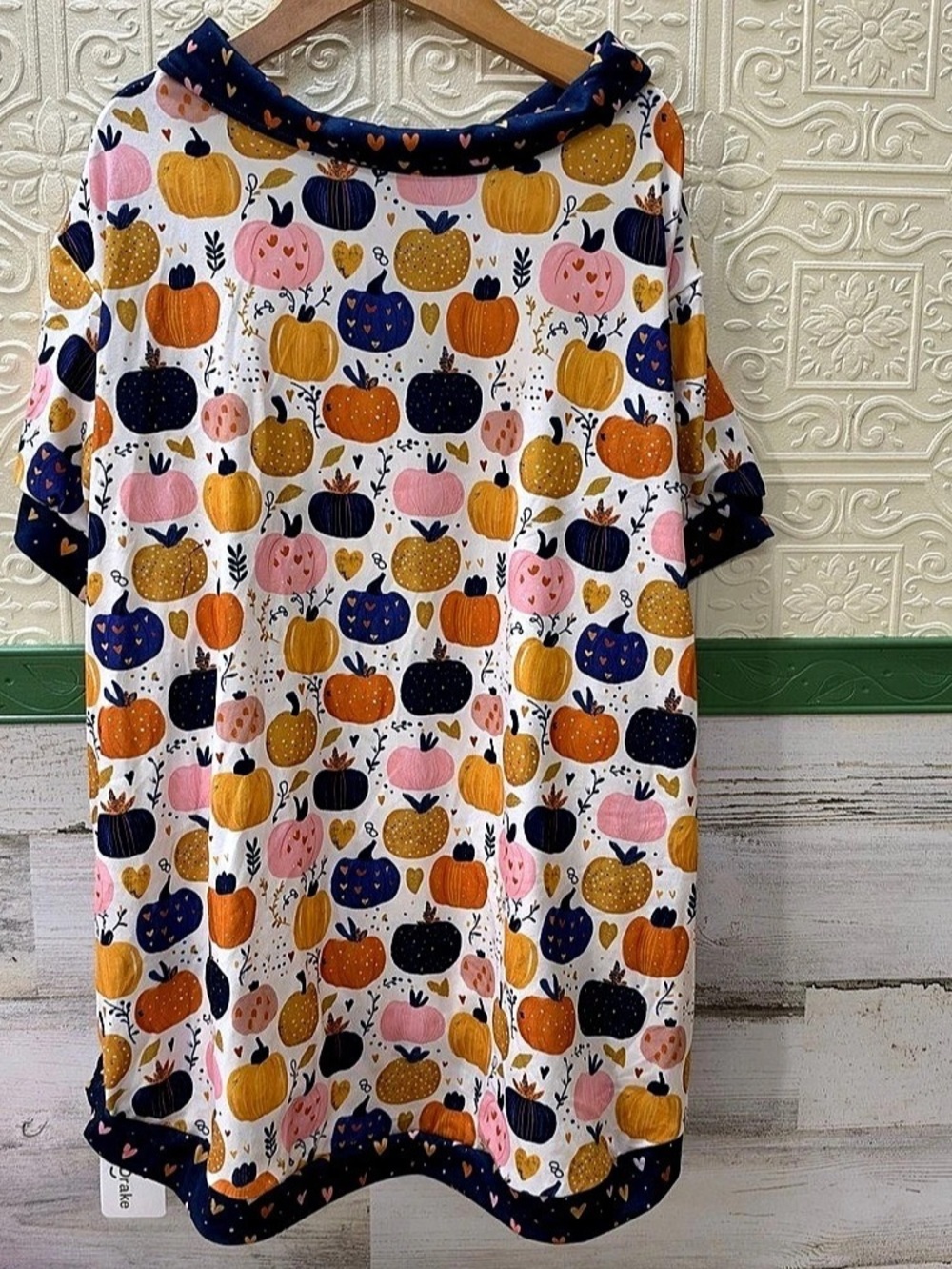 Griffy & Drake Pretty Pumpkins Collar Shirt XXL